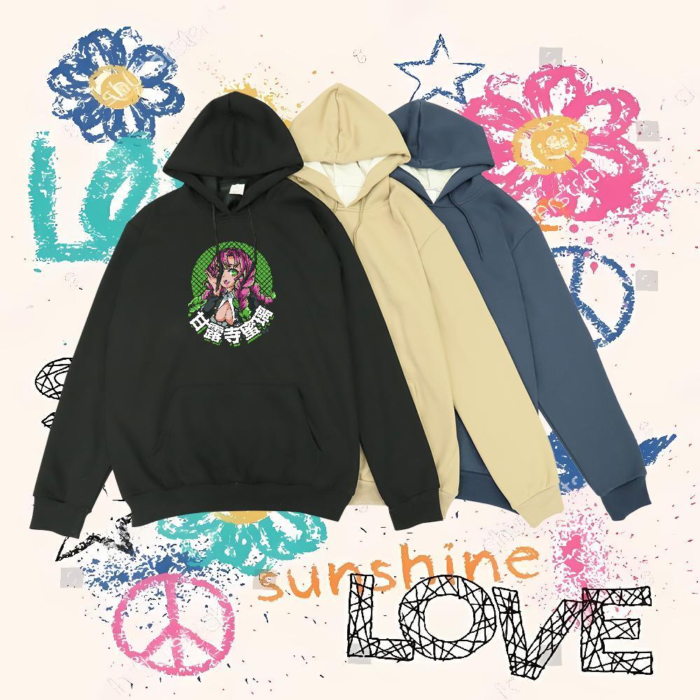 Custom Men's Hooded Sweatshirt Breathable Loose Mens Hoodie Floral Print Clothes Outdoor Velvet Thick