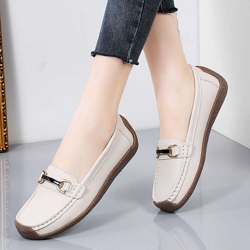 Large Flat Bottom Bean Casual Soft Sole Mom's Women's Four Seasons Lefu Shoes Size 35-44