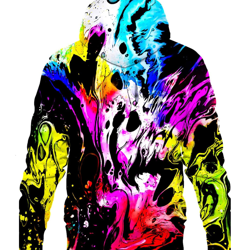 Hoodie for Mens Womens Unisex 3D Printed Hooded Sweatshirt Casual Pullover Hoodie with Big Pockets Graphic Hoodies sweatshirt Colorful patterns