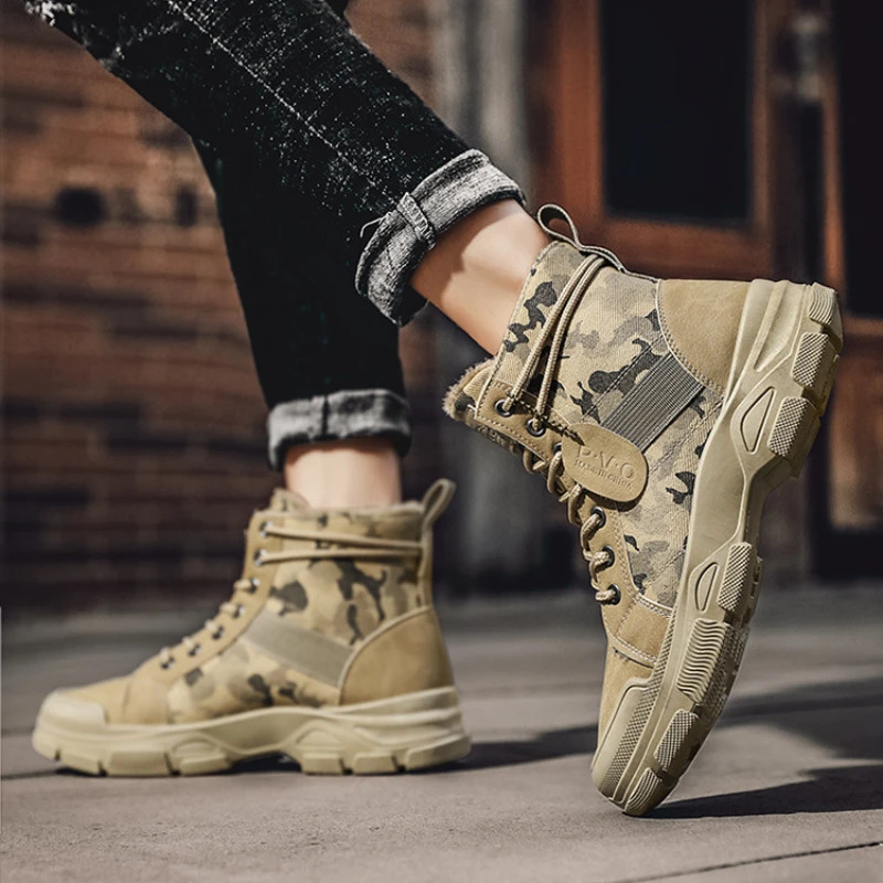 2025 New Designer Snow Boots Warm Strap New Fashion Plush Winter Ankle Camouflage Men's Attillas De Hombre Boots