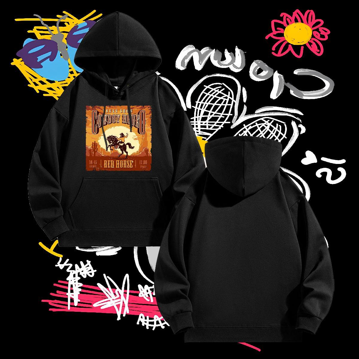 Fashion Design Hoodie For Man Breathable Drawstring Loose Fit Hoodie Pullover US Plus Size Tops Pullover Hoodie Anime Printing Street 350g Cotton