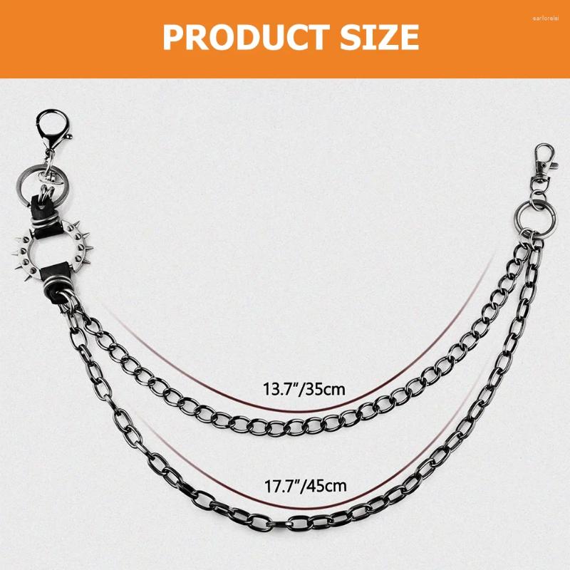Keychains Belt Chain For Men Unisex Pants Pocket Waist Chains Street Dance Accessories Women Nickel Jeans Man Decoration