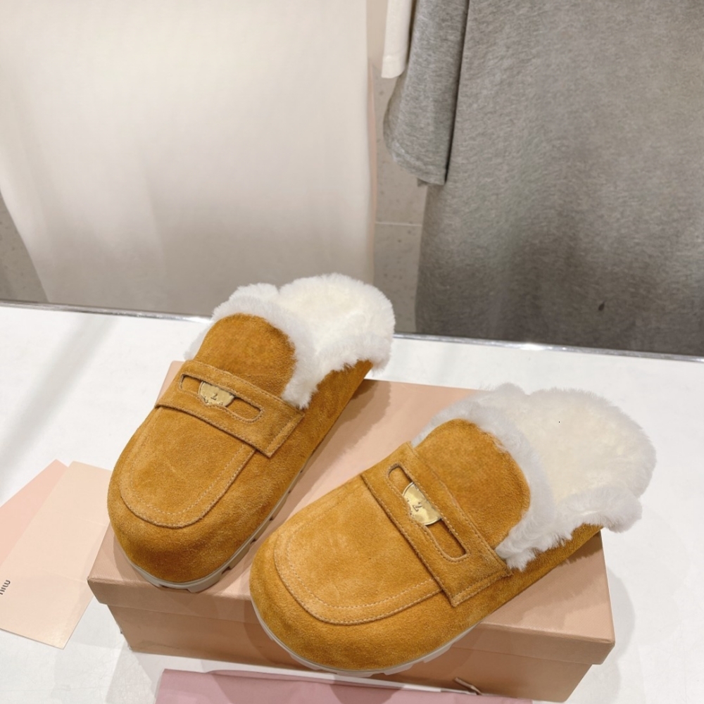 2024 Fall And Winter New Soft Bottom Bean Comfortable Casual Loafers Anti-Skid Flat Cotton Shoes