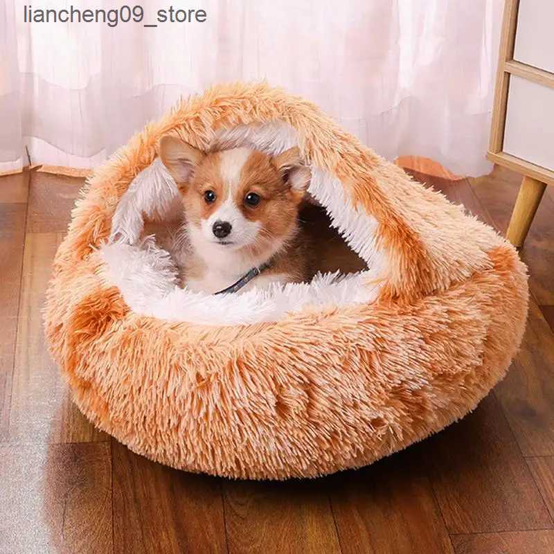 kennels pens Small dog bed pet bed cat bed soft furry cat house bed dog bed with anti slip bottom washable pet bed L240910