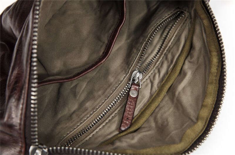 Fashion Vintage Genuine Leather Men Chest Casual Natural First Layer Cowhide Multifunctional Waist Pack Crossbody Bag
