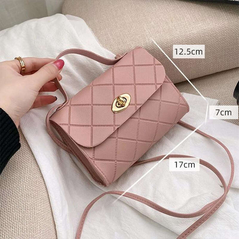 Designer Bag Women's Fashion Crossbody Bag Striped Small Square Bag Trendy Lingge Korean Handbag For Women Purses And Handbags