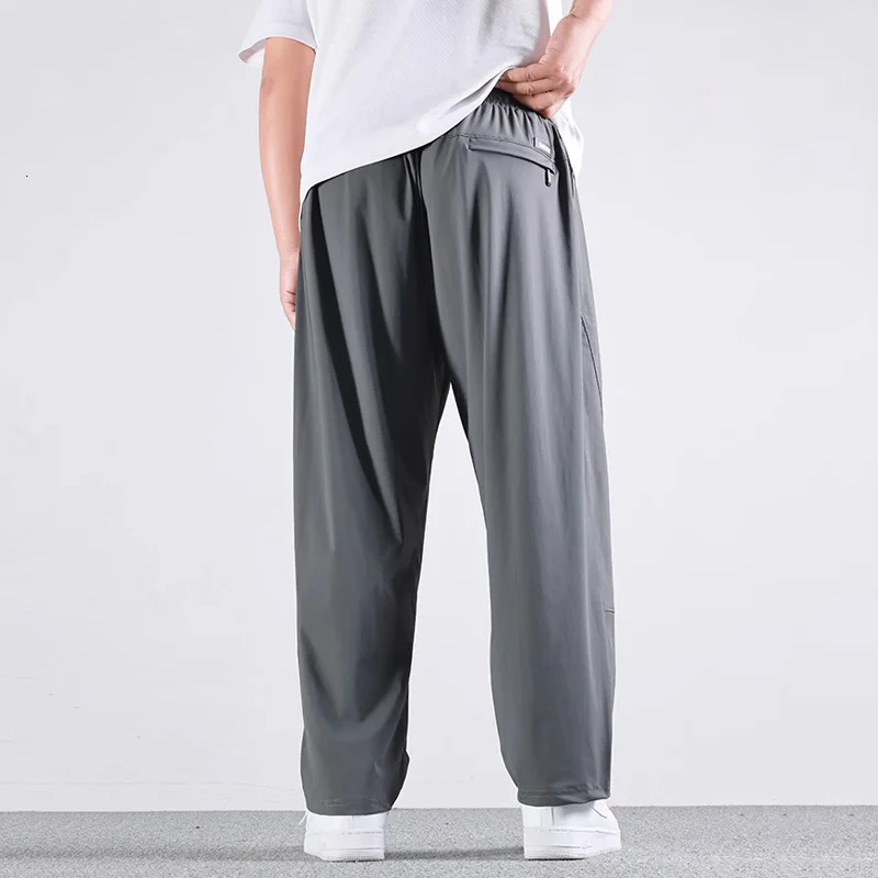 Plus Size 8XL 9XL 10XL Men High Elastic Sweatpants Gym Joggers Large Running Quick Drying Sports Trousers Pants 241104