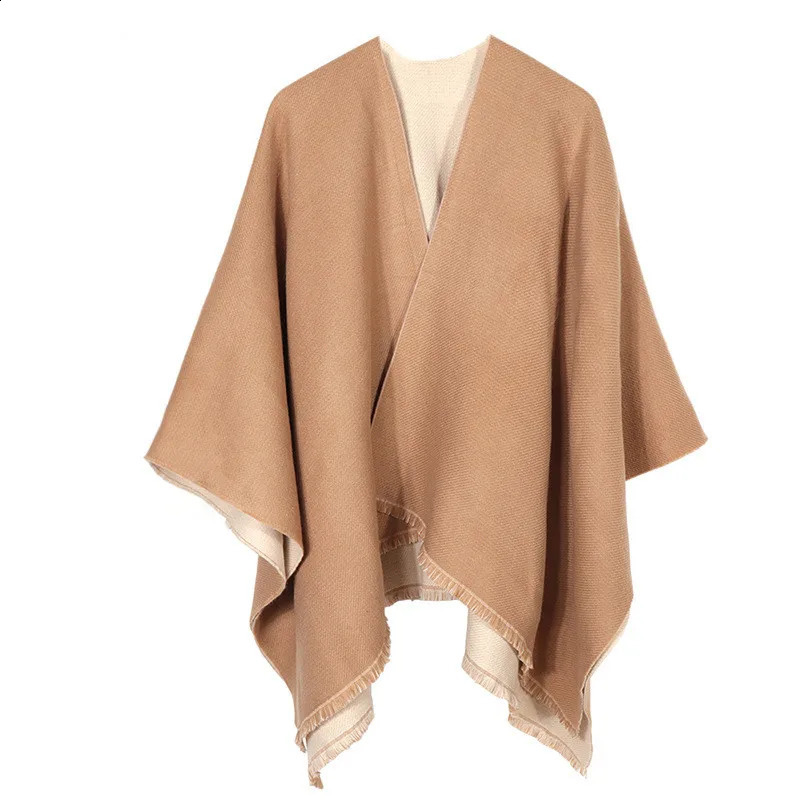 ner Women Poncho Cape Open Front Cardigan Wrap Shawl Knitted Cashmere Coat Female Spring Autumn Capes Ponchos 241105