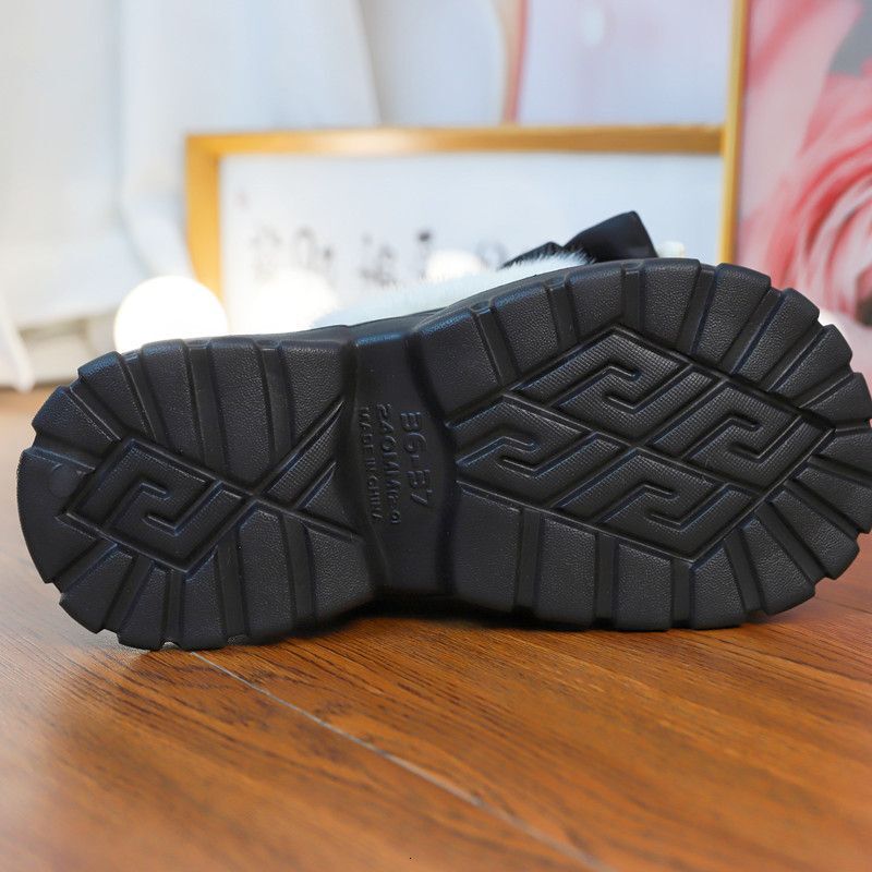 High Heels 7.5cm Bow Slippers Home Women's 2025 Designer New Autumn/winter Warm Thick Bottom Plush Slippers Women's Platform Waterproof Slip