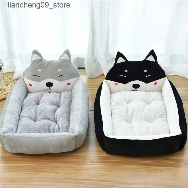 kennels pens Warm dog and cat bed sofa for winter washable cartoon pet bed suitable for dogs cats Yorkshire and Carten Kenis pet product accessories L