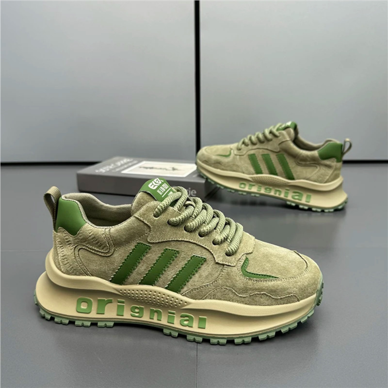 Three Bars Dad Men's 2024 Autumn and Winter New Comfort Versatile Tiktok Kwai Casual Shoes