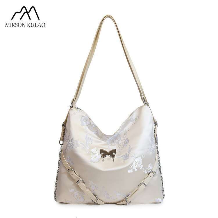 Embroidery Tote Women 2024 New Fashion All-In-One Shoulder Bag Network Red Popular Commuter Backpack