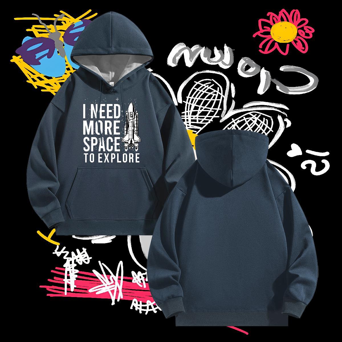 Fashion Design Men's Hooded Sweatshirt Hooded Collar Breathable Unisex Men Tops Hoodie Plus Size Custom Clothes Autumn Winter Velvet Thick