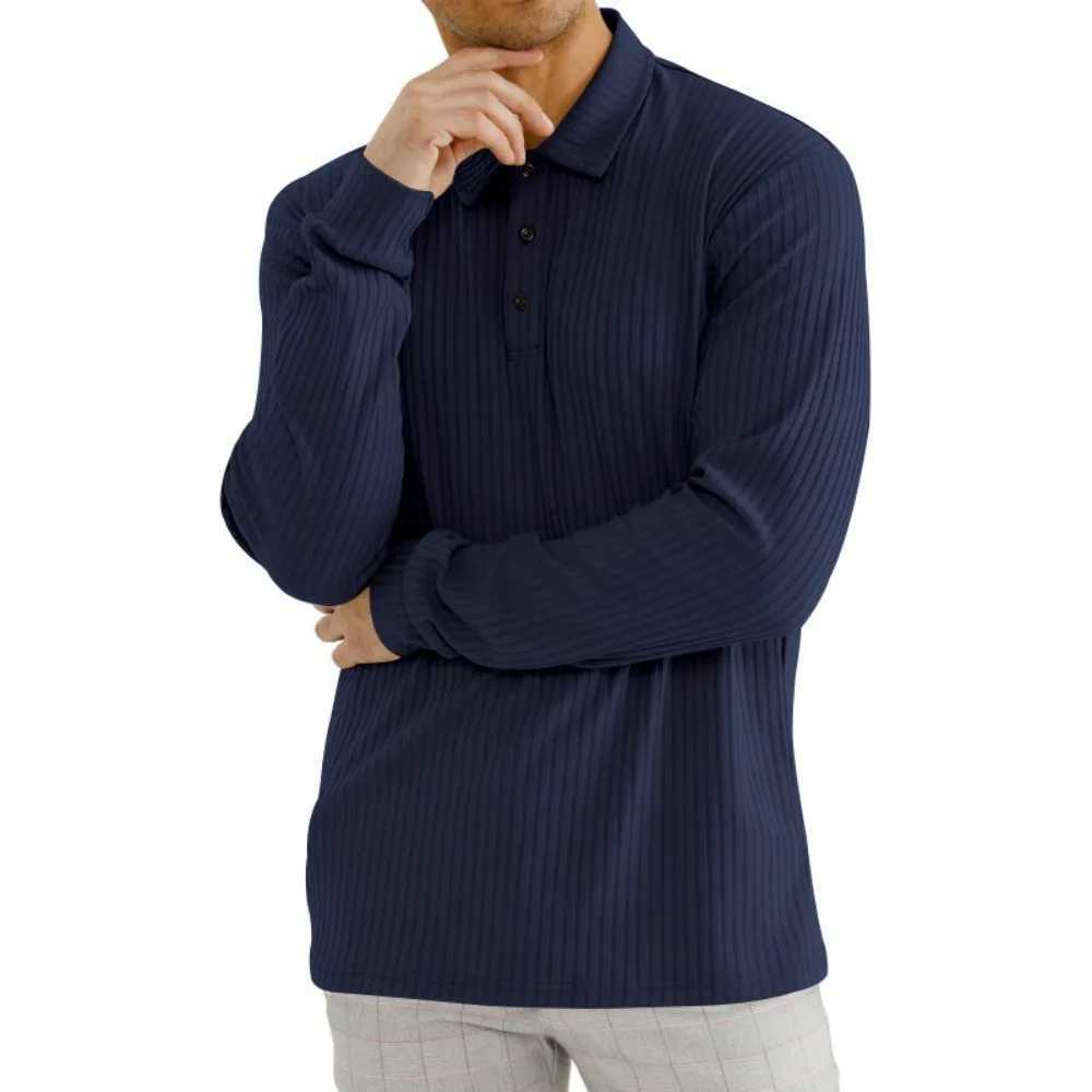 Spring and autumn mens long Sve T-shirt mens striped high elasticity tight fitting shirt casual sportswear fashionable W241106