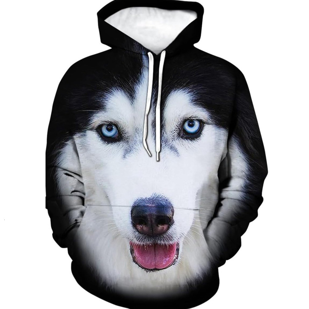 Hoodie for Mens Womens Novelty Siberian Husky 3D Print Hoodie Animal Sweatshirt Pullover for Men Women Graphic Hoodies sweatshirt cute dog