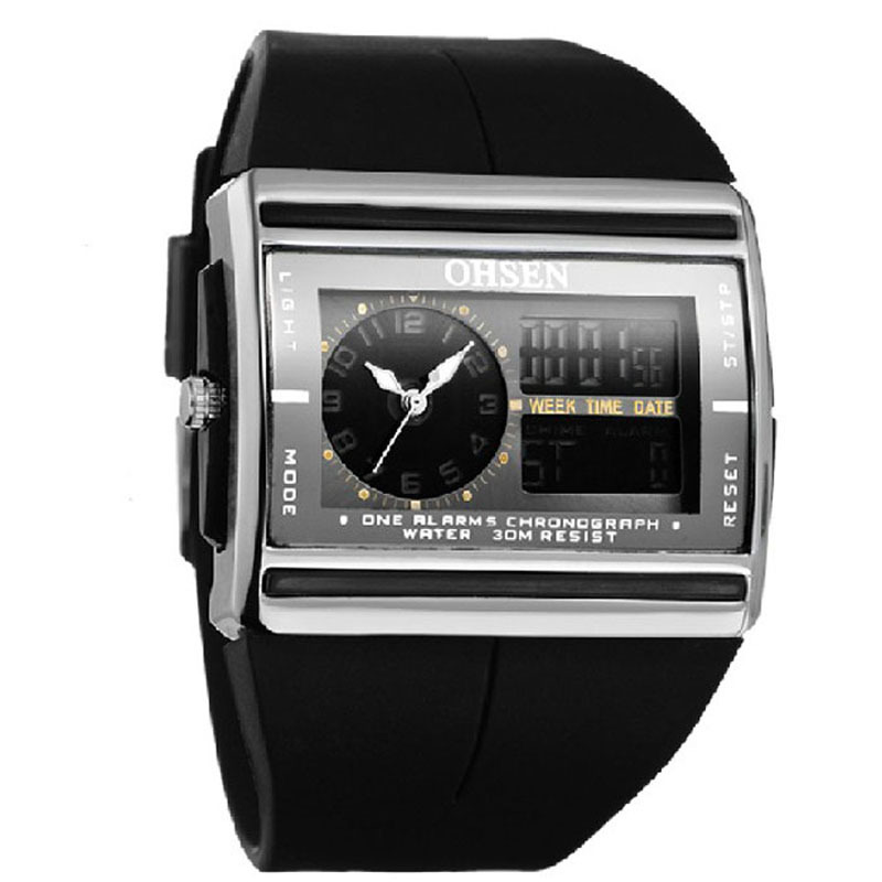 Luminous waterproof student watch alarm clock function quartz titanium alloy case crystal mirror silicone strap thickness 10 mm diameter 37 mm warrant