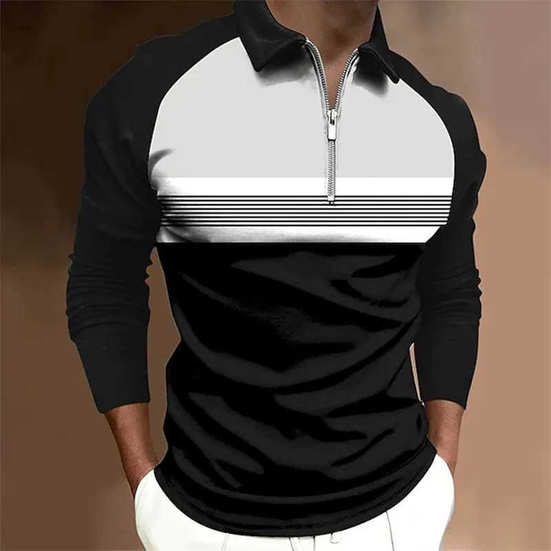 New mens classic striped shirt Long Sve 2023 spring/summer casual work top enlarged size S-XXXL W241106