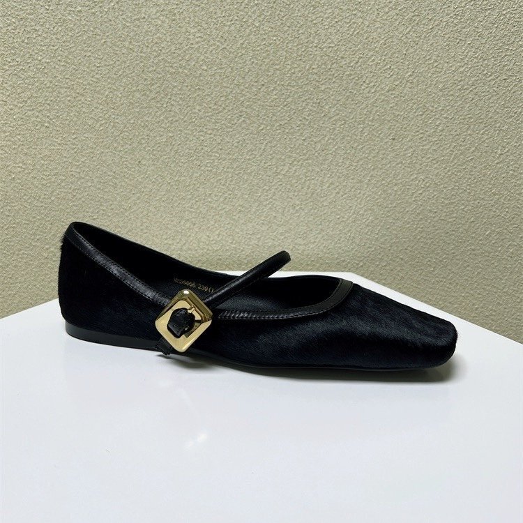 Sisiuni~Women's 2024 Spring One line Soft Leather Leopard Pattern Square Headed Flat Shallow Mouth Single Shoes for Women