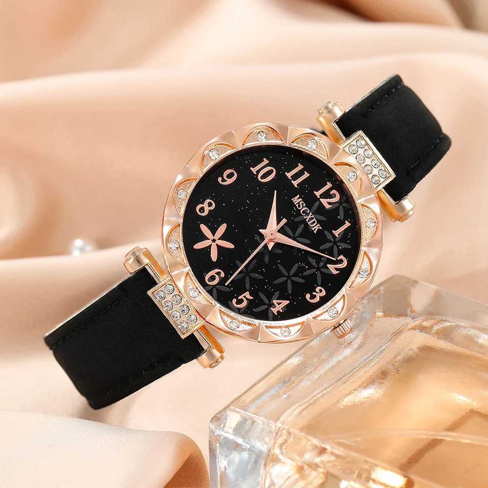 10 piece womens watch set fashionable casual round womens quartz watch fashionable hair clip earrings necklace ring watch set X2411061