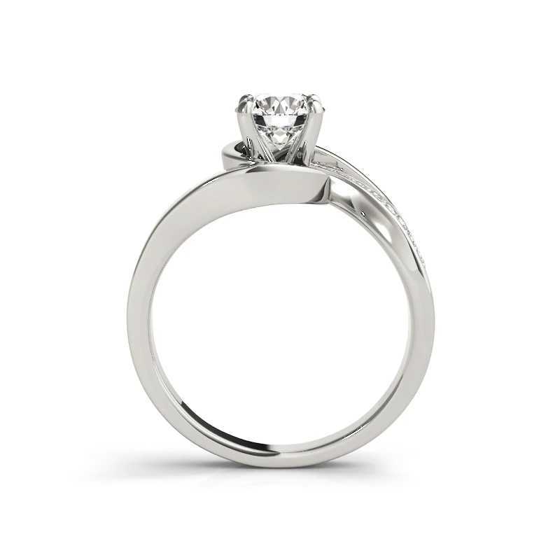 Wen Round 1 carat D color Mo silica diamond 925 sterling silver engagement wedding jewelry ring set X241106
