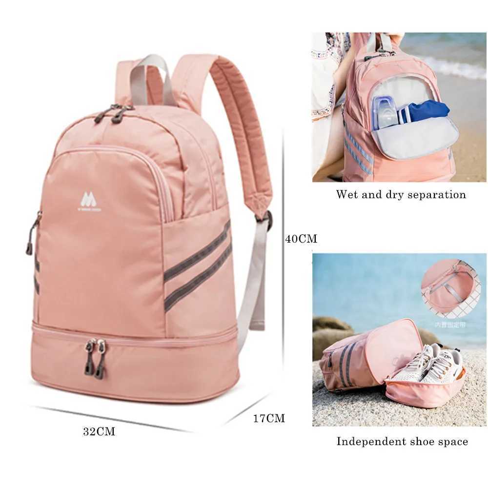 Women Gym pack Traveling Fitn Bags for Shoes Training Dry And Wet Sack Gymtas Sac De Sport Mochila SwimmingXJ241106