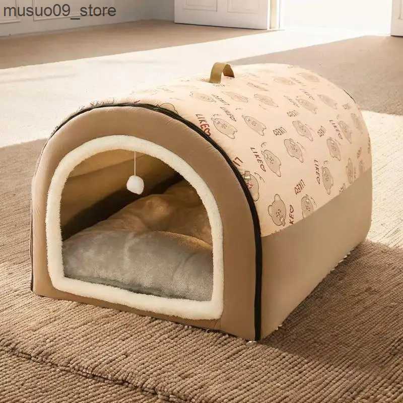 kennels pens New Dog House Warm Winter Dog House Mat Detachable and Washable Dog Bed Nest Deep Sleep Tent Suitable for Medium and Large sized Dog Hous