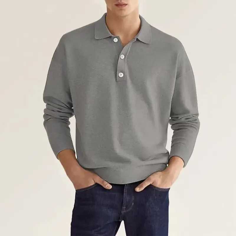 New Independent Stations best-selling spring long Sve V-neck button down mens casual shirt W241106