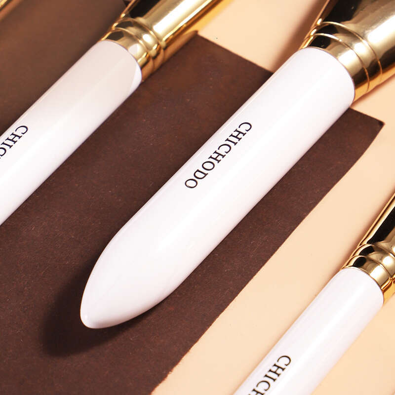 CHICHODO Brush-Urious Golden Autumn 10Pcs Brushes Set-High Level Fox&Goat&Synthetic Hair Professional Makeup Tools