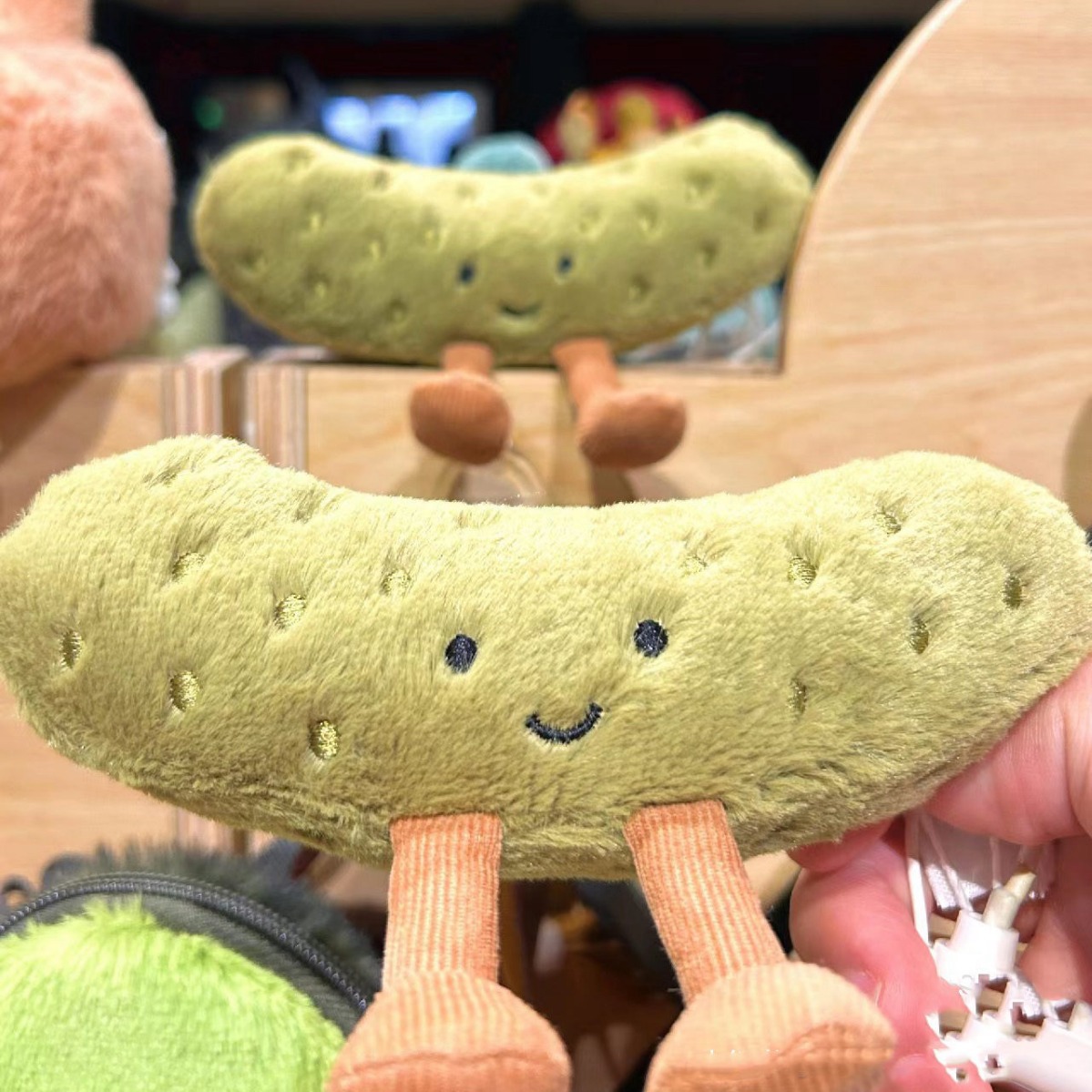 15/26cm sour cucumber plush doll cute fruit and vegetable plush toy pet household items ornaments children's gifts