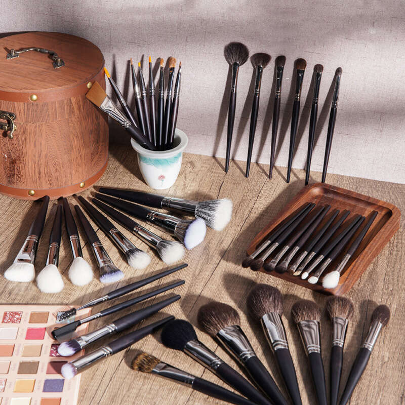 42Pcs Animal Hair Makeup Brushes Set Foundation Blush Eyeshadow Powder Cosmetic Brush Soft Fiber Make Up Beauty Tools