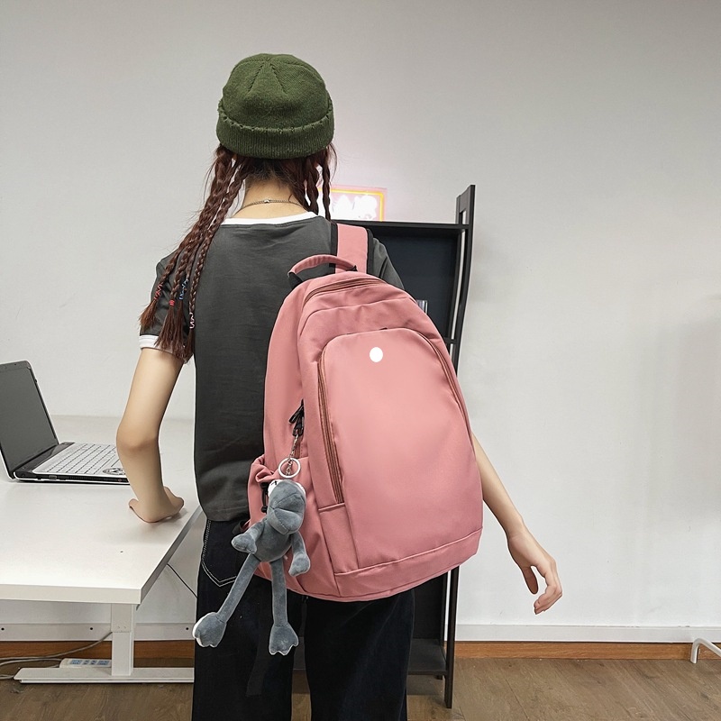 women Yoga Outdoor Bags Simple monochrome nylon backpack Casual Gym Student Schoolbag Knapsack 5 Colors