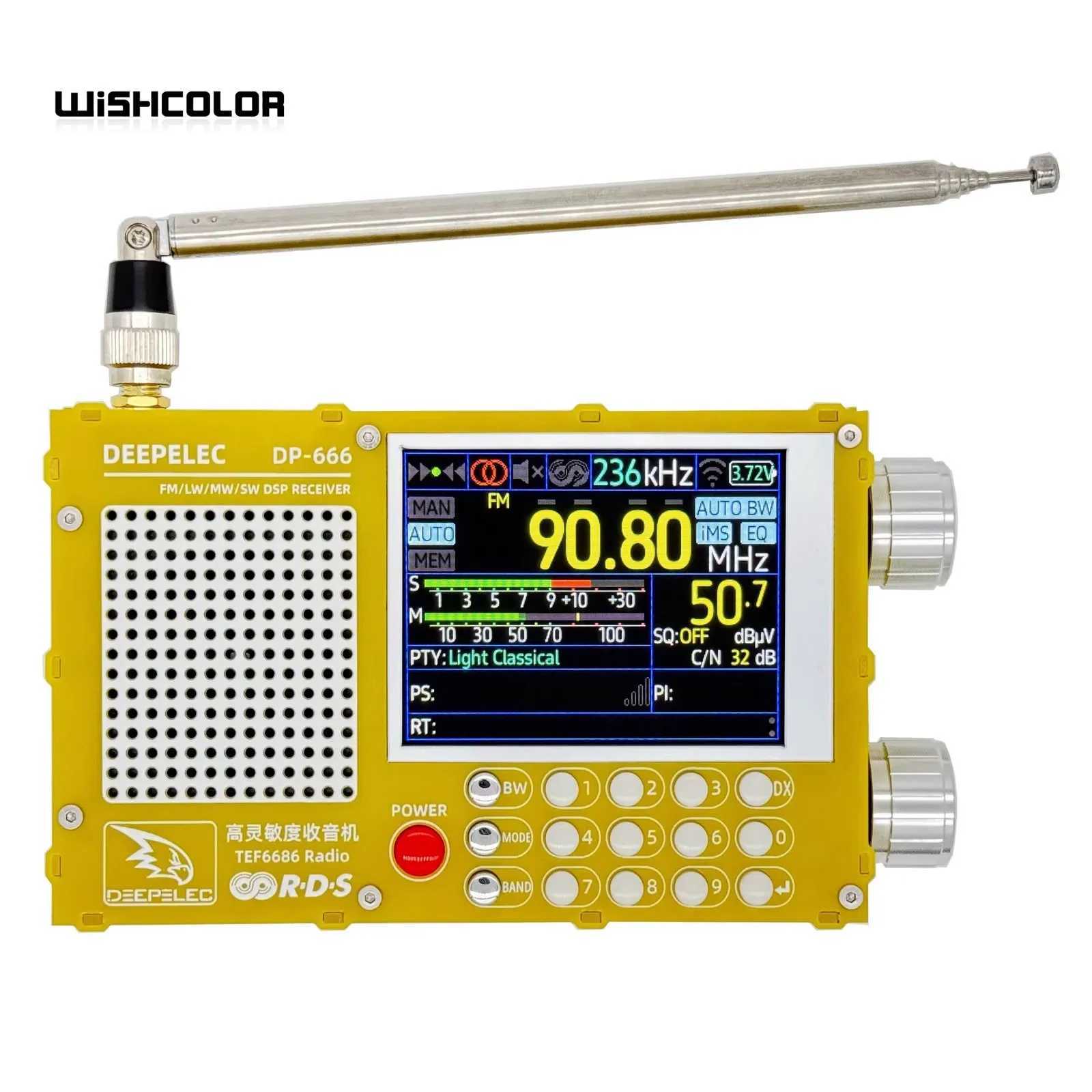 Radio Hamgeek DP-666 TEF6686 Ra High Sensitivity Fl Band FM AM LW MW SW Shortwave 32 Receiver Z241106