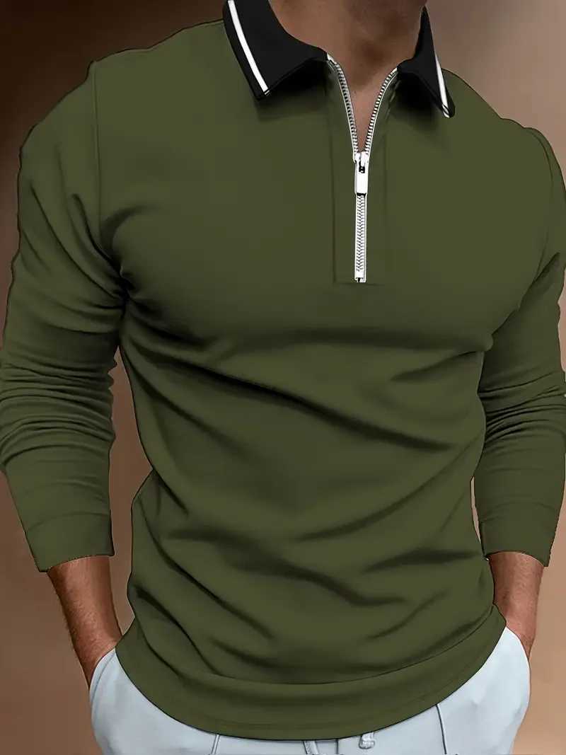 3D printing trend mens long Sve zipper shirt for spring and autumn cool casual oversized mens clothing W241106
