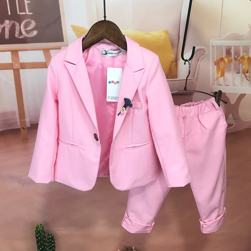 Flower Boys Formal Solid JacketPants 2Pcs Mariage Clothing Set Enfant Kids Wedding Suit Children Gentleman Performance Dress 241106
