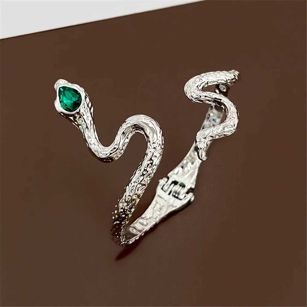 Charm Fem Green Zircon Round Bracelet Cute Silver Adjustable Wedding Jewelry X241106