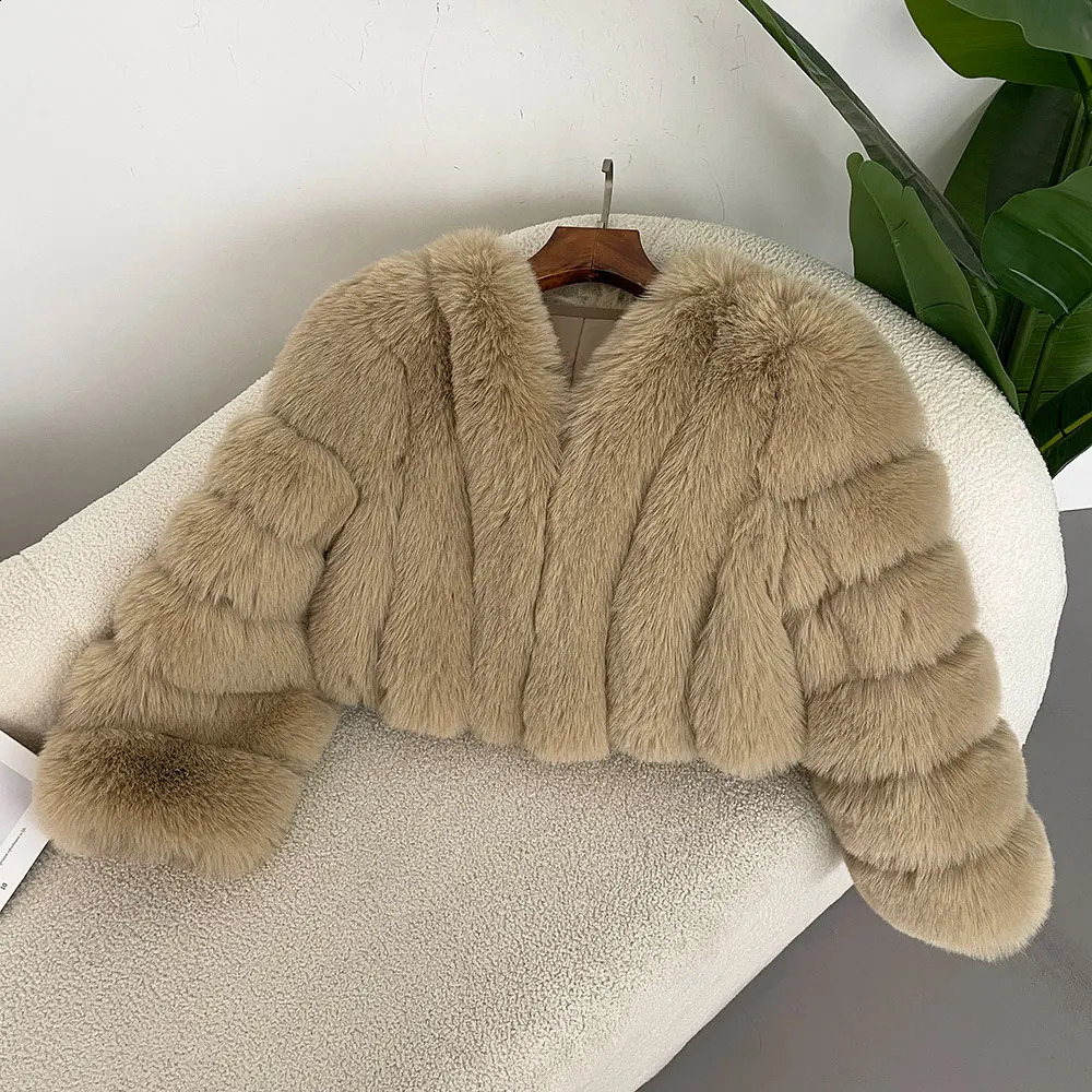 Fashion Fur Coat Artificial Winter Jacket Women Faux Collar y Outwear American Loose Thick Warm Female 241104