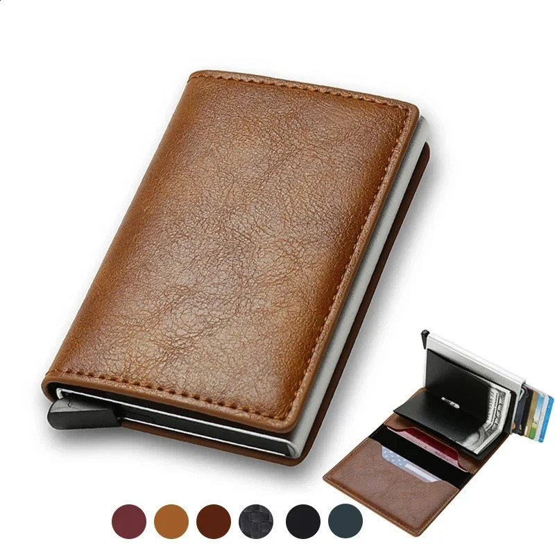 Credit Card Holder Men Wallets Black Carbon Fiber Leather Minimalist Wallet Gift For Personalized 241029