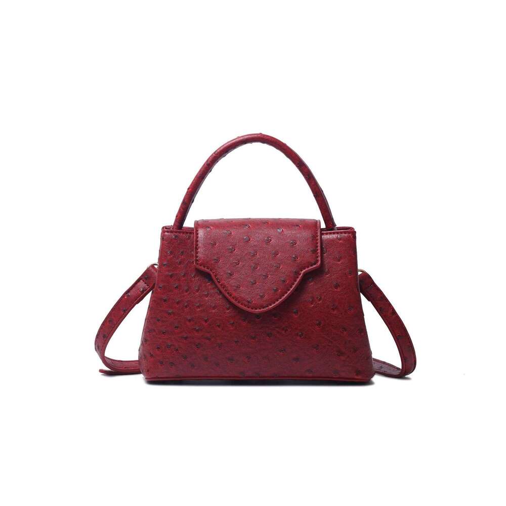 2024 OLOEY Trendy Ostrich Patterned Handbag With Fashionable Temperament, Single Shoulder Crossbody Bag