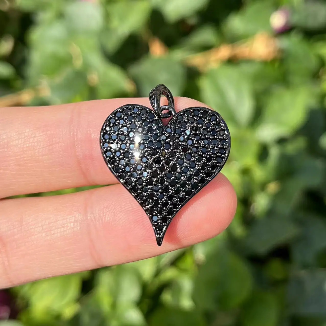 5 pieces/batch of classic heart-shaped pendant zirconia pendant 25x26mm for handmade custom bracelet jewelry accessories 241106