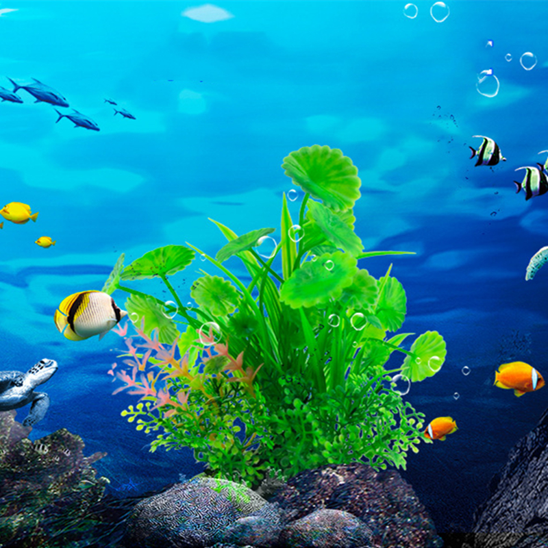 PVC Aquarium Decorative Simulation Artificial Plants Environmental Protection Materials, Flowers Aquarium Decorative Accessories