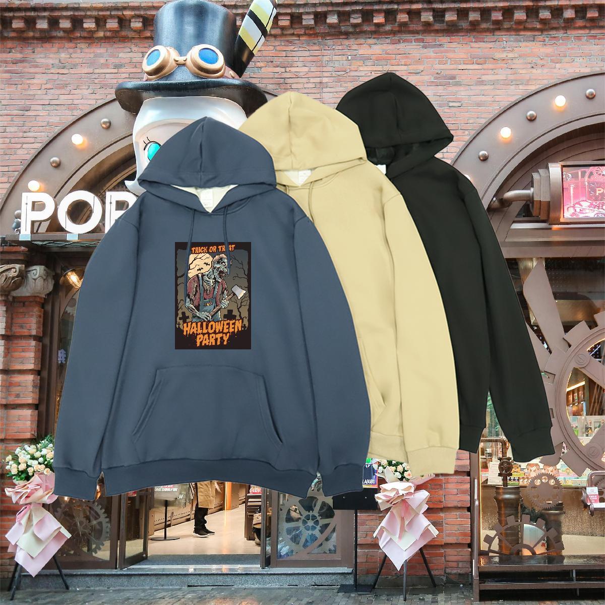 Fashion Hooded Sweatshirt Black Oversized Lady Couples Hoodie Top Hoodie Breathable Casual 350g Cotton
