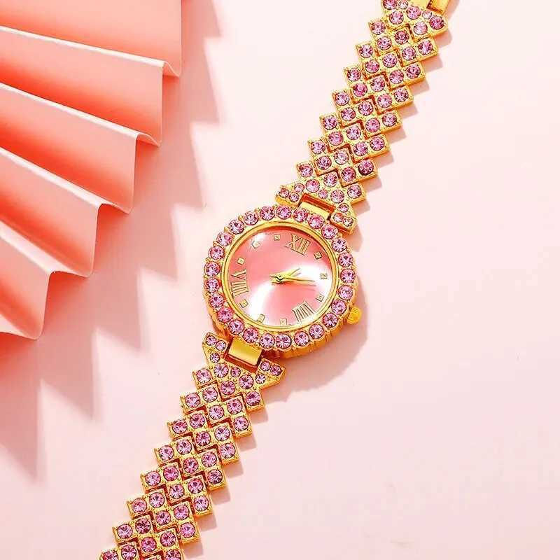 Luxury watches necklaces earrings rhinestones fashionable watches casual womens watches jewelry sets Relogio Feminino X241106