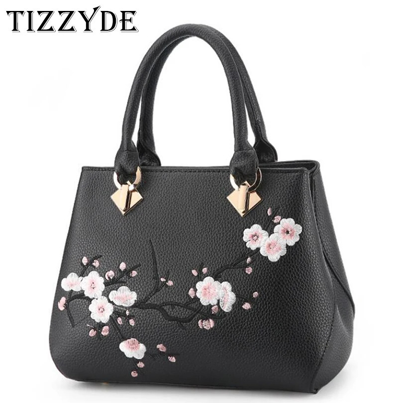 TIZZYDE floral embroidery womens messenger bag cherry blossom fashion simple handbag womens er ZHP26241106
