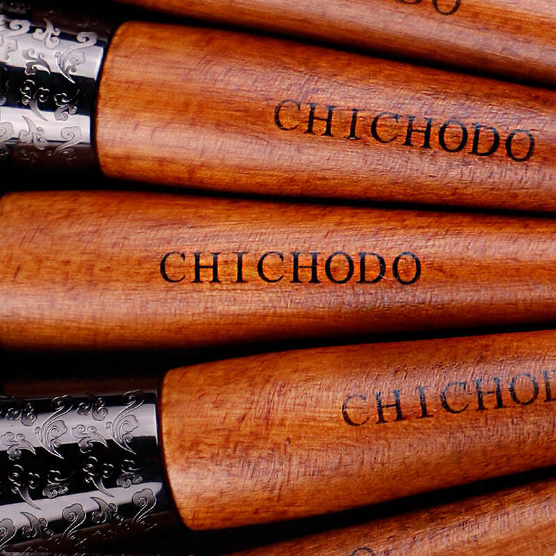 CHICHODO Brush-The Amber Series 41Pcs Carved Tube Professional Set-High Quality Makeup Brushes Tools-Beauty