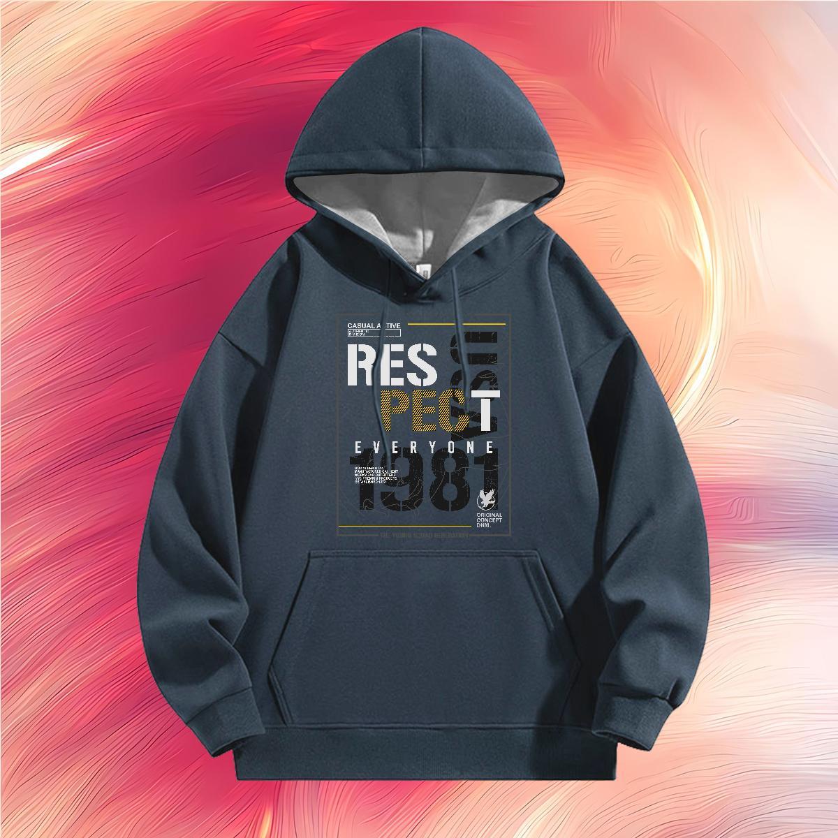 Casual New Hoodie For Woman High Street Hip Hop Classic Unisex Hooded Sweatshirt Plus Size Custom Warm Fleece Tops Hoodie Hooded Collar Long Sleeves