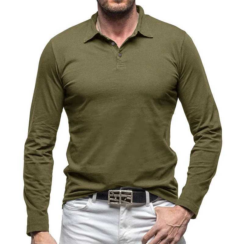 Spring summer autumn winter fashion autumn and winter long Sve solid block shirt for mens wear Korean loose button casual full matching top W241106