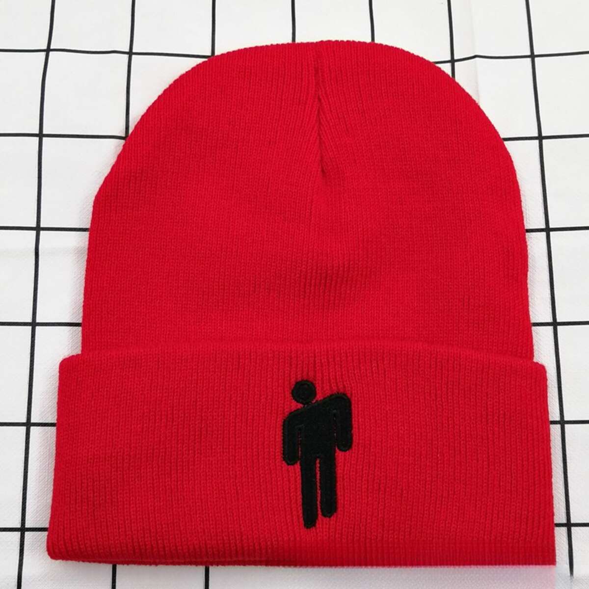 High quality design,men's women's autumn and winter double-layer embroidered figurines, candy colored knitted hats, pile hats