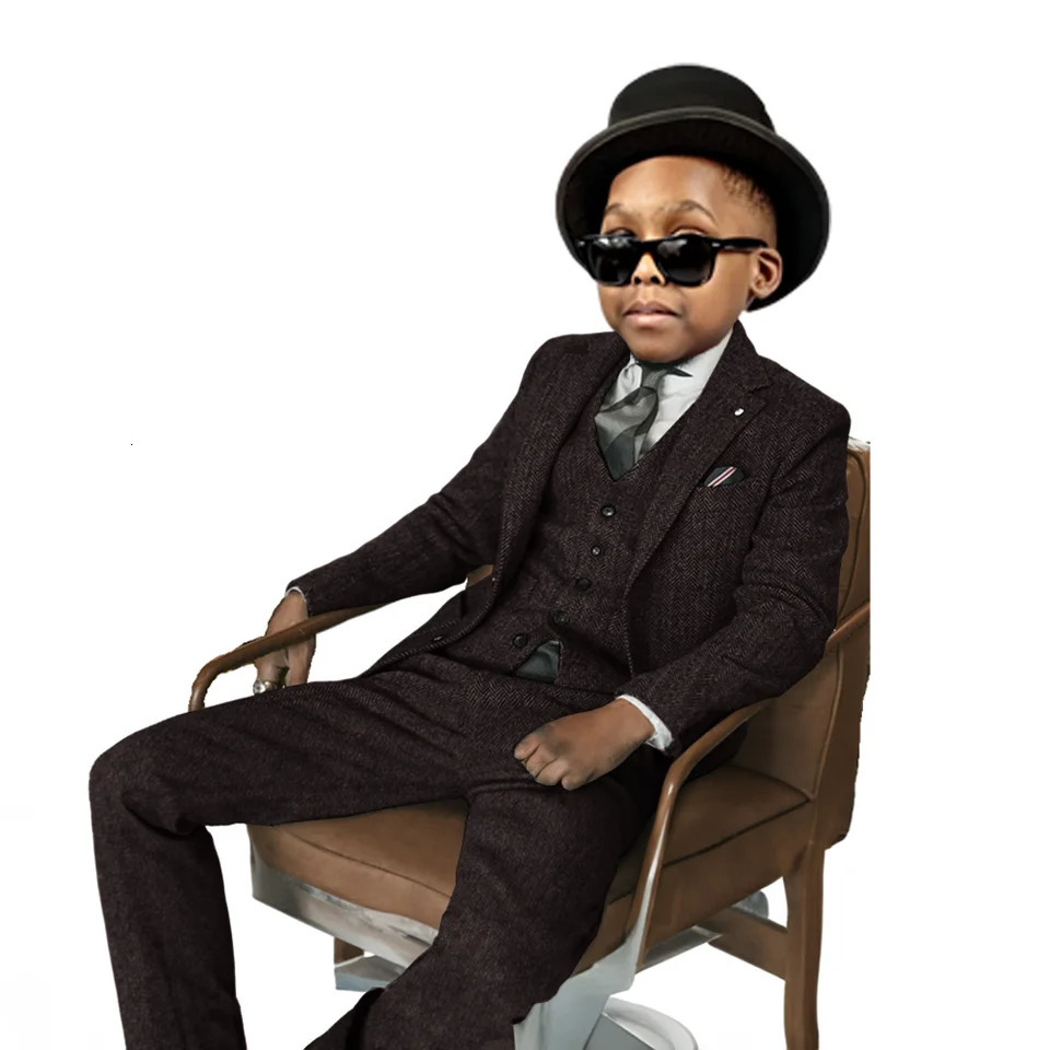 Kids Flower Suit Tuxedo Ceremony Formal Suit Pography Blazer Party Performance Outfit Wedding Teens 241106