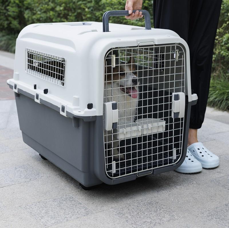 High Quality Portable Ventilation Dog Carrier Cagel Plastic Pet Consignment Travel Air Box