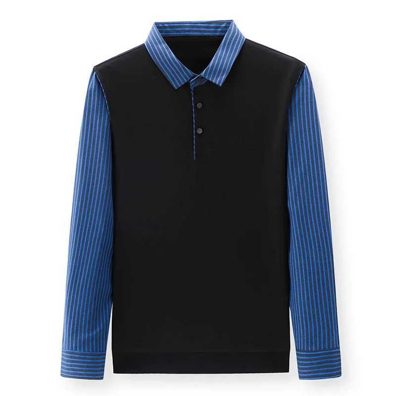 New mens casual and fashionable long Sved shirt compared to printed wrinkle resistant tops W241106
